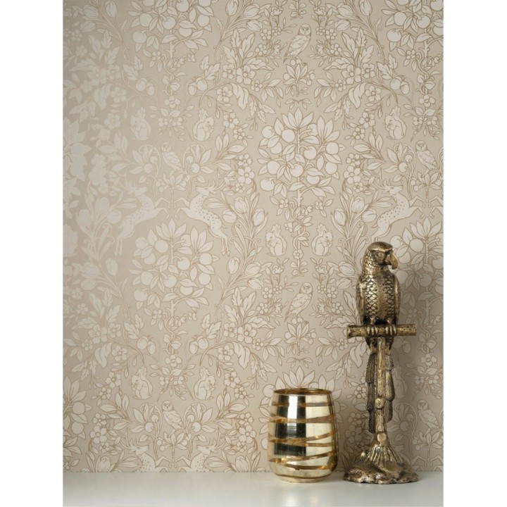 Papel pintado animales del bosque ornamental - Branly Forest 681225