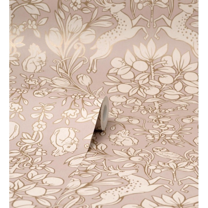 Papel pintado animales del bosque ornamental - Branly Forest 681226