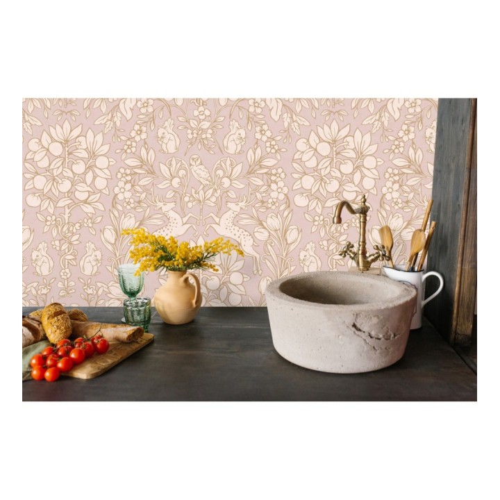 Papel pintado animales del bosque ornamental - Branly Forest 681226