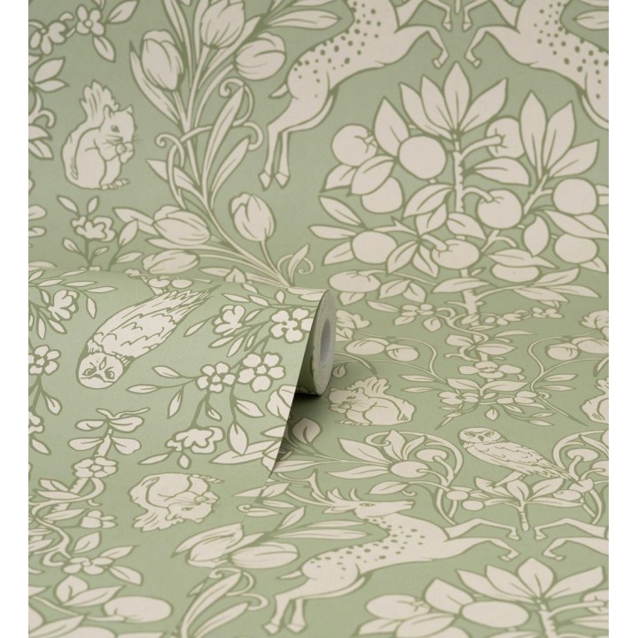 Papel pintado animales del bosque ornamental - Branly Forest 681227