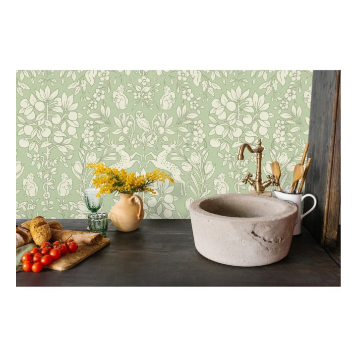 Papel pintado animales del bosque ornamental - Branly Forest 681227