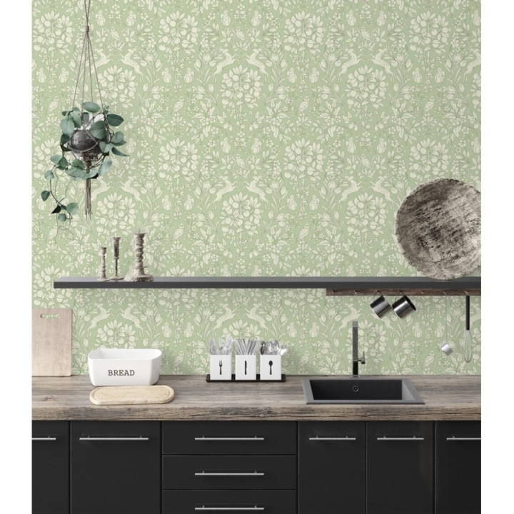 Papel pintado animales del bosque ornamental - Branly Forest 681227