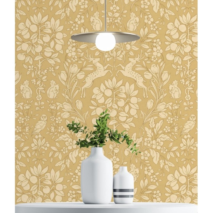 Papel pintado animales del bosque ornamental - Branly Forest 681228