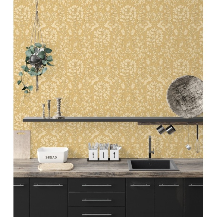 Papel pintado animales del bosque ornamental - Branly Forest 681228