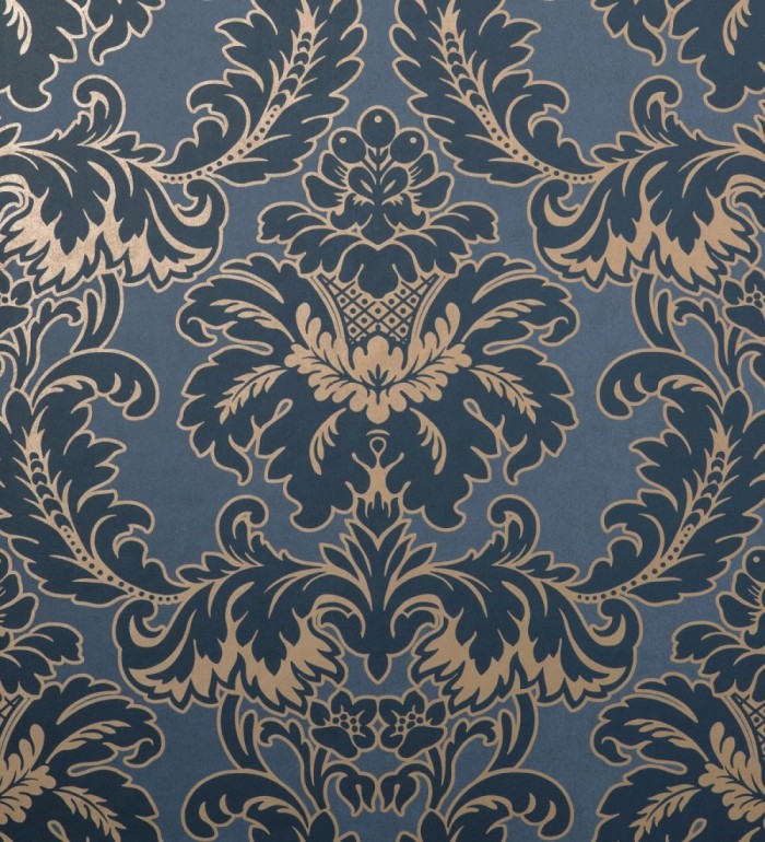 Papel pintado damasco moderno con ligero efecto metalizado - James Damask 681243