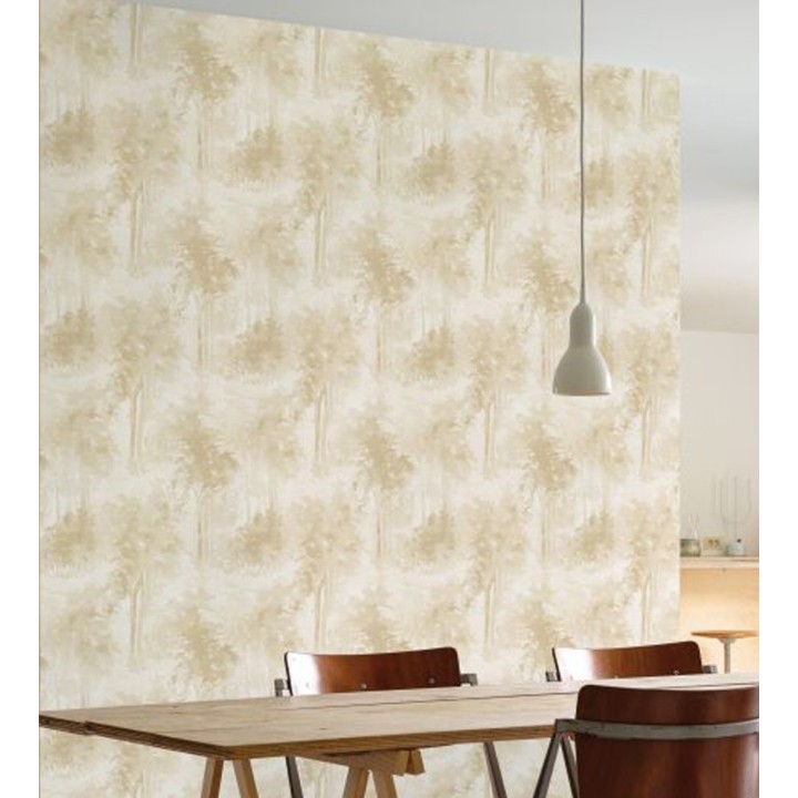 Papel pintado bosque de árboles pintados a acuarela - Villa Lucia 121008