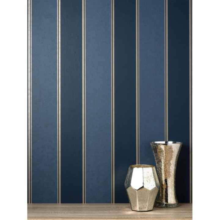 Papel pintado de rayas modernas con pequeños detalles metalizados - James Stripes 681247