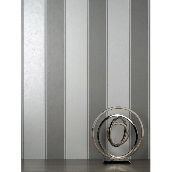 Papel pintado de rayas modernas con pequeños detalles metalizados - James Stripes 681248