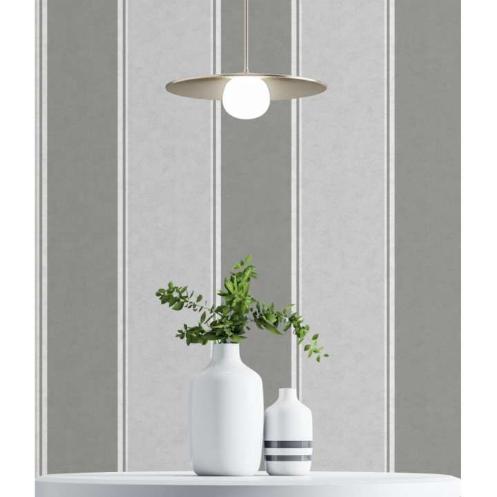 Papel pintado de rayas modernas con pequeños detalles metalizados - James Stripes 681248