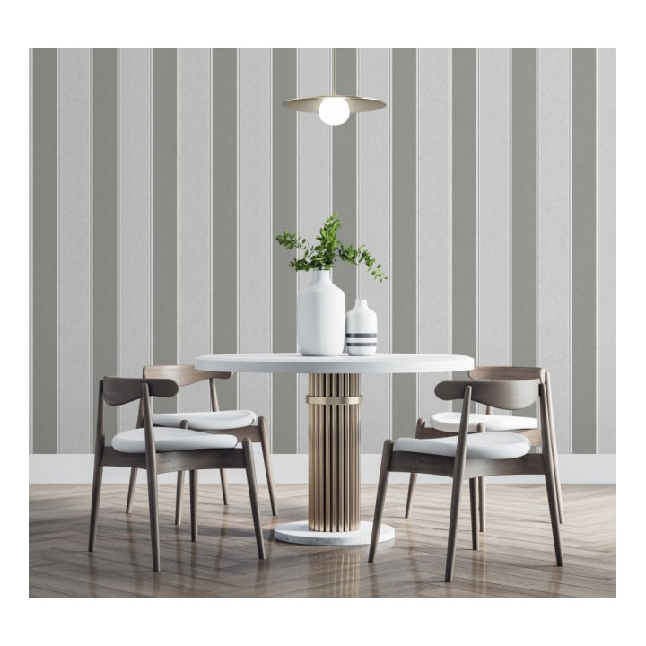 Papel pintado de rayas modernas con pequeños detalles metalizados - James Stripes 681248