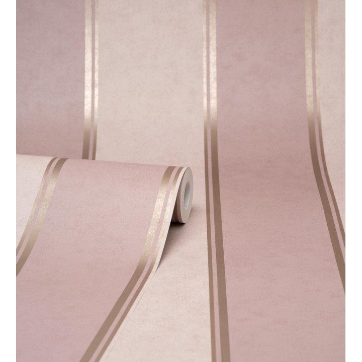 Papel pintado de rayas modernas con pequeños detalles metalizados - James Stripes 681249