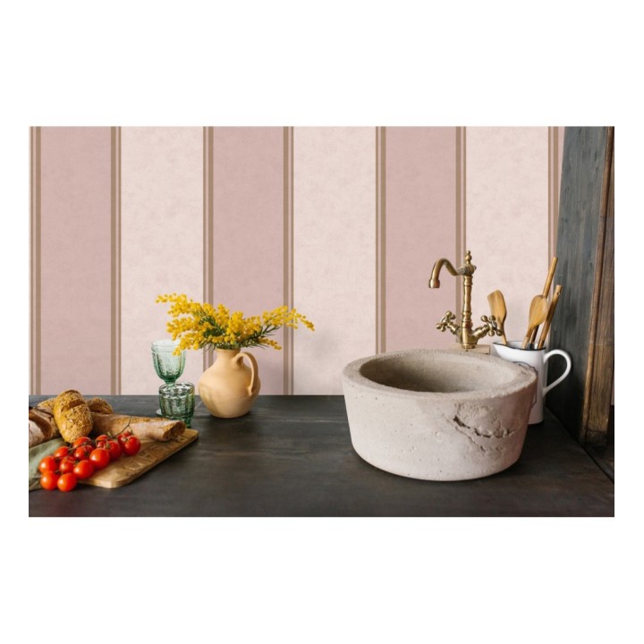 Papel pintado de rayas modernas con pequeños detalles metalizados - James Stripes 681249