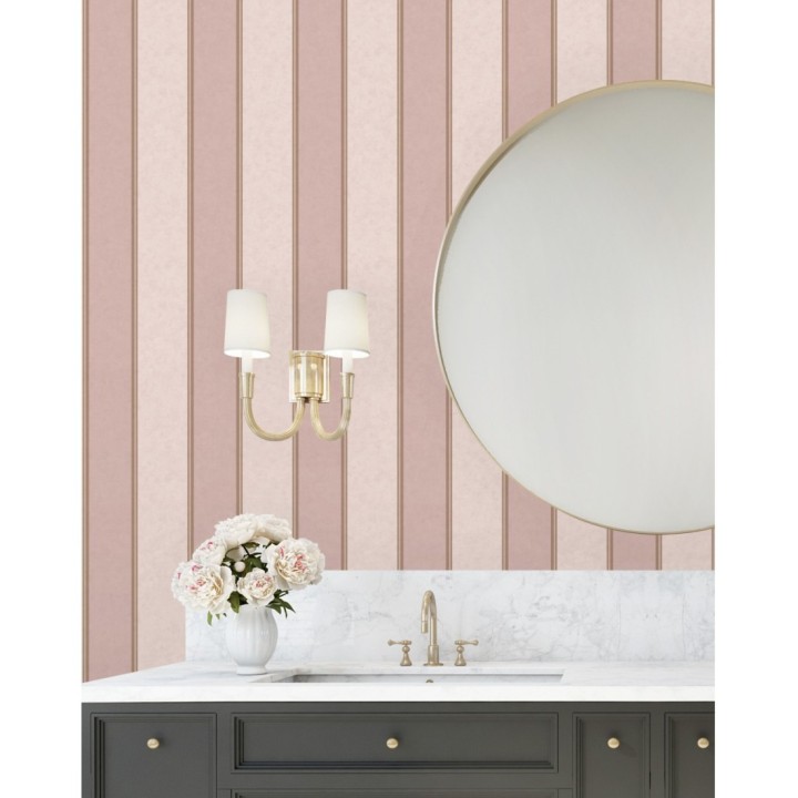 Papel pintado de rayas modernas con pequeños detalles metalizados - James Stripes 681249