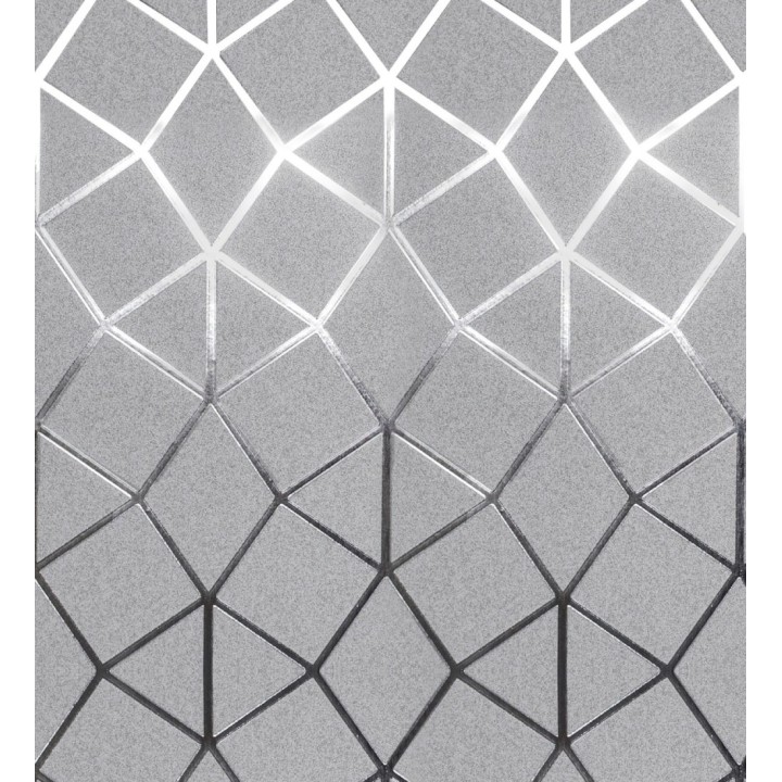 Papel pintado geométrico mate de líneas metalizadas estilo Art Decó  - Tallis Reflection 681252