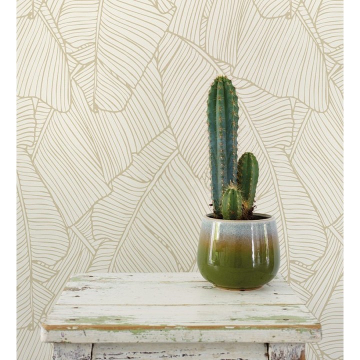 Papel pintado hojas grandes modernas estilo tropical - Medellin 121014