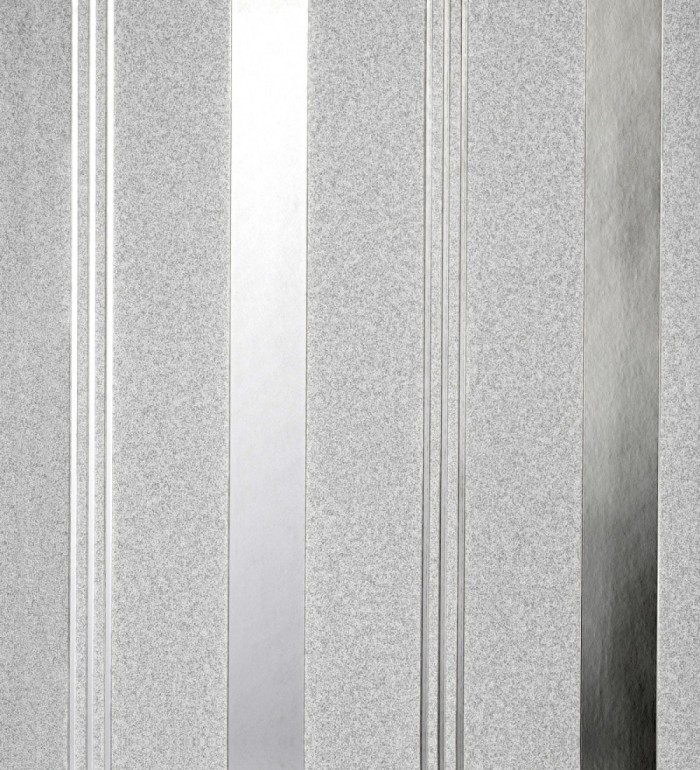 Papel pintado de rayas metalizadas sobre fondo mate estilo Art Decó - Mederic Stripes 681258