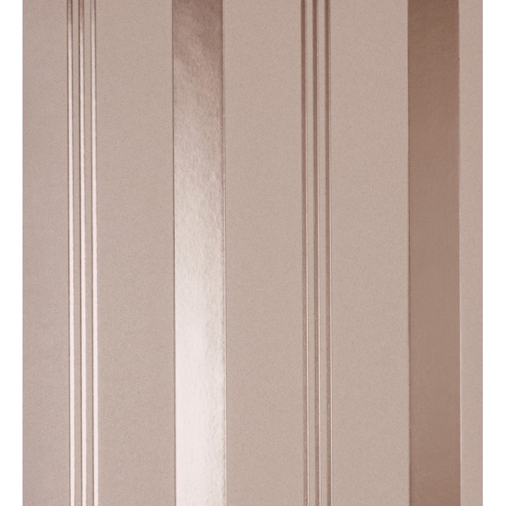 Papel pintado de rayas metalizadas sobre fondo mate estilo Art Decó - Mederic Stripes 681260
