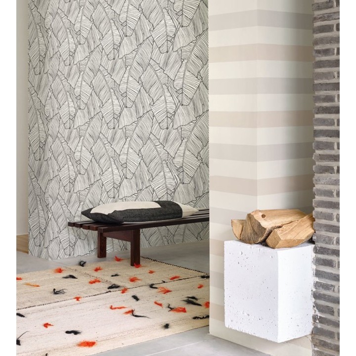 Papel pintado hojas grandes modernas estilo tropical - Medellin 121016