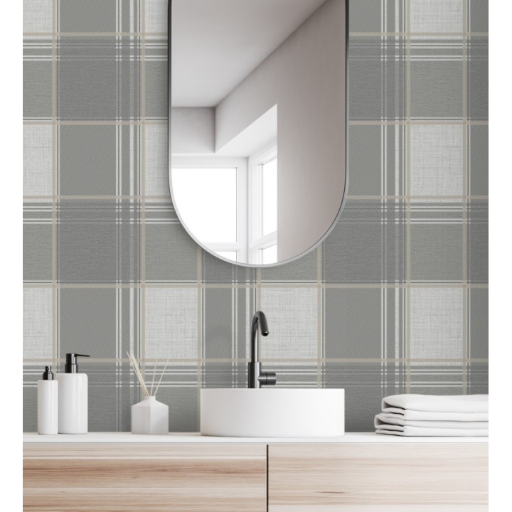 Papel pintado cuadros escoceses - Bertram 681267