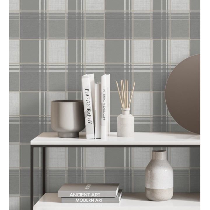 Papel pintado cuadros escoceses - Bertram 681267