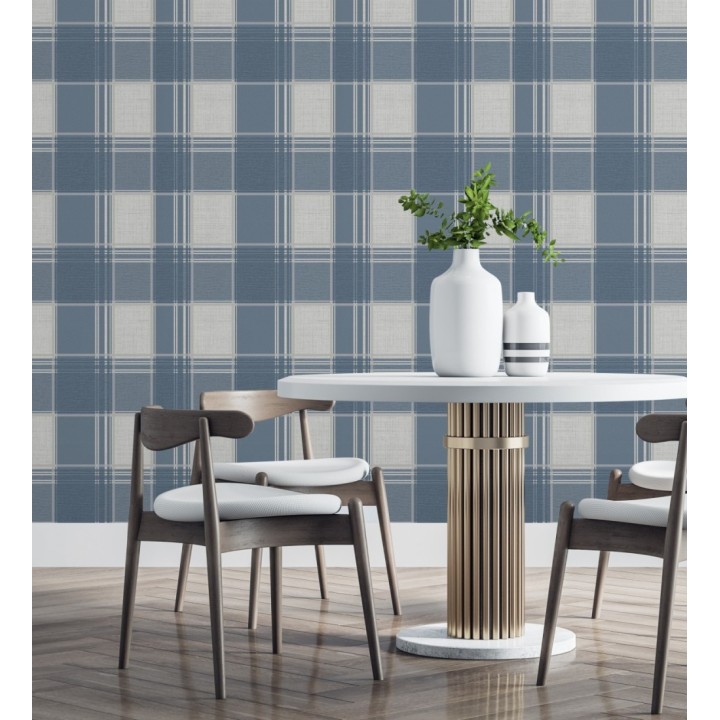 Papel pintado cuadros escoceses - Bertram 681268