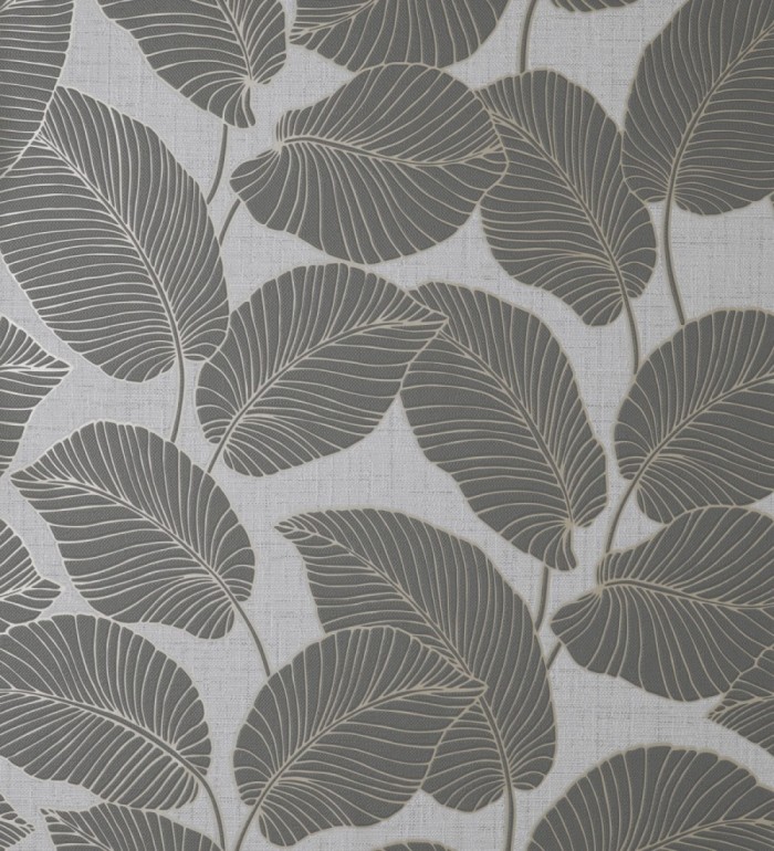 Papel pintado de hojas con silueta ligeramente metalizada - Begonia 681270