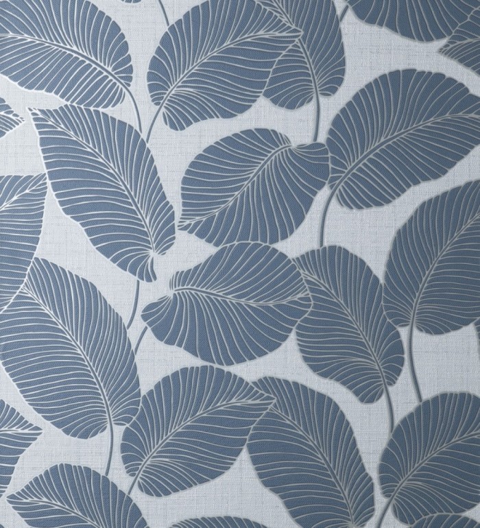 Papel pintado de hojas con silueta ligeramente metalizada - Begonia 681271