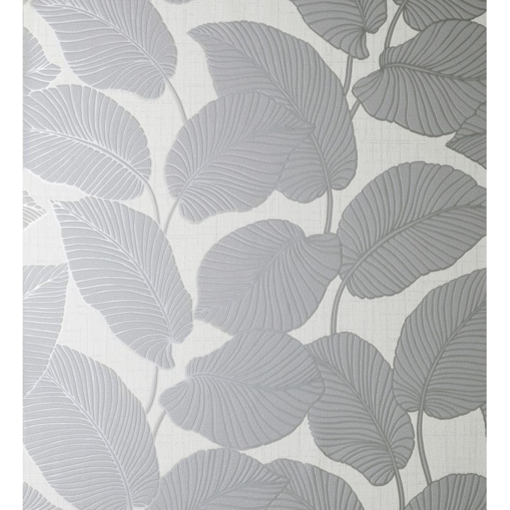 Papel pintado de hojas con silueta ligeramente metalizada - Begonia 681272