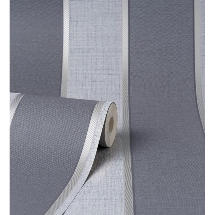 Papel pintado de rayas modernas con algunos toques ligeramente metalizados - Loren Stripes 681273