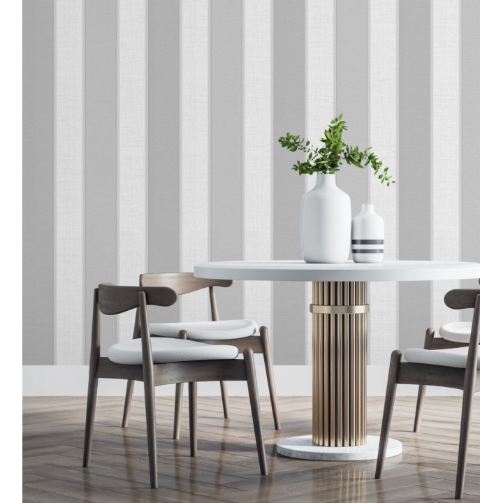 Papel pintado de rayas modernas con algunos toques ligeramente metalizados - Loren Stripes 681275