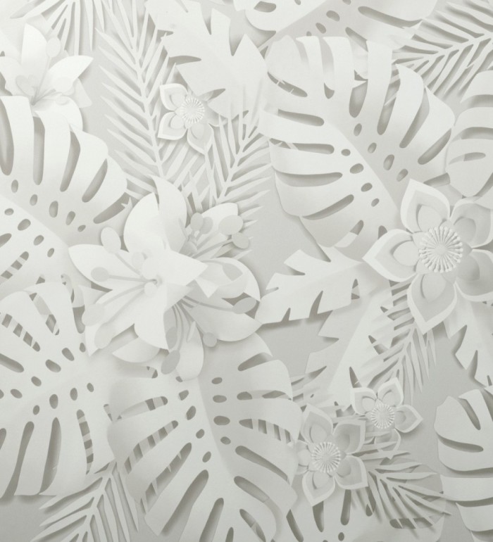 Papel pintado de hojas y flores tropicales - Tahiti Leaves 681278