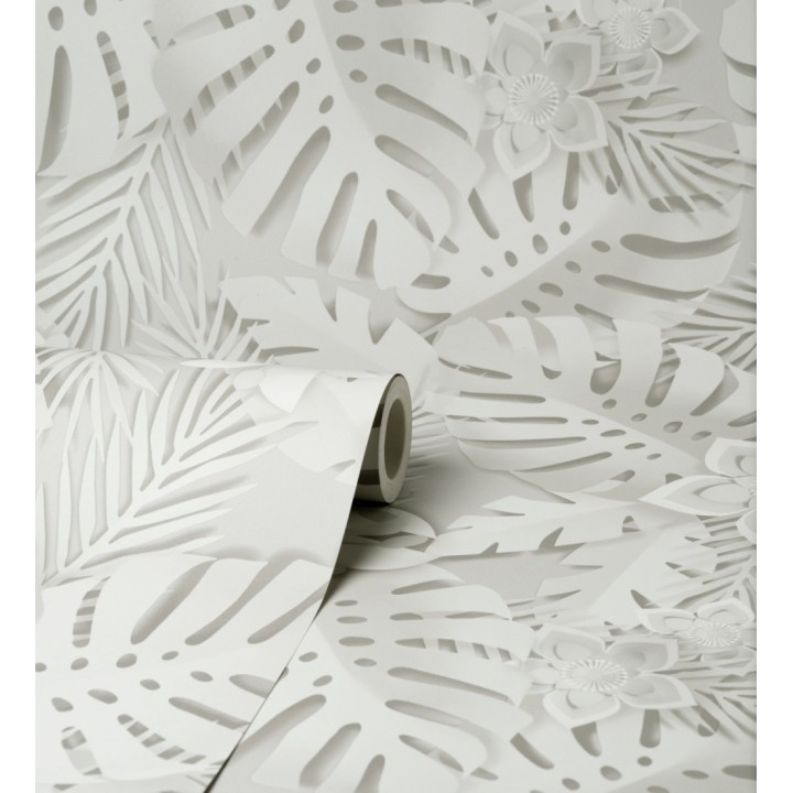 Papel pintado de hojas y flores tropicales - Tahiti Leaves 681278