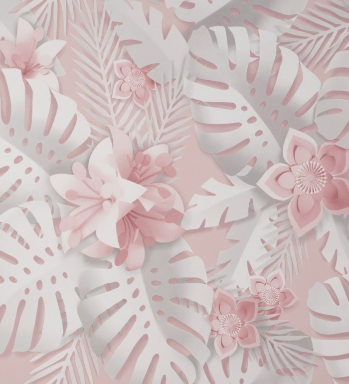 Papel pintado de hojas y flores tropicales - Tahiti Leaves 681279