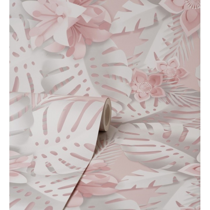 Papel pintado de hojas y flores tropicales - Tahiti Leaves 681279