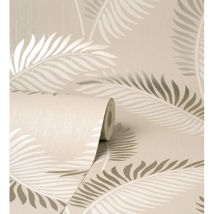 Papel pintado hojas tropicales con detalles metalizados estilo Art Decó - Alan Palmer 681287