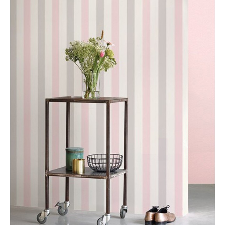 Papel pintado rayas tricolor texturizado - Raya Bocelli 121026