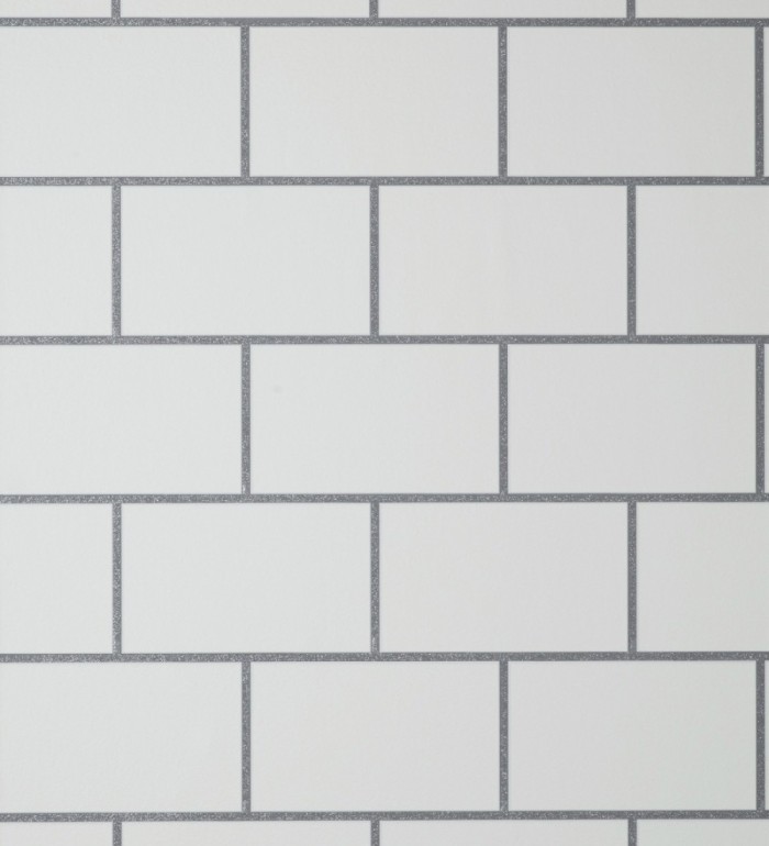 Papel pintado dibujo de azulejos con líneas metalizadas estilo Art Decó - Last Station 681308