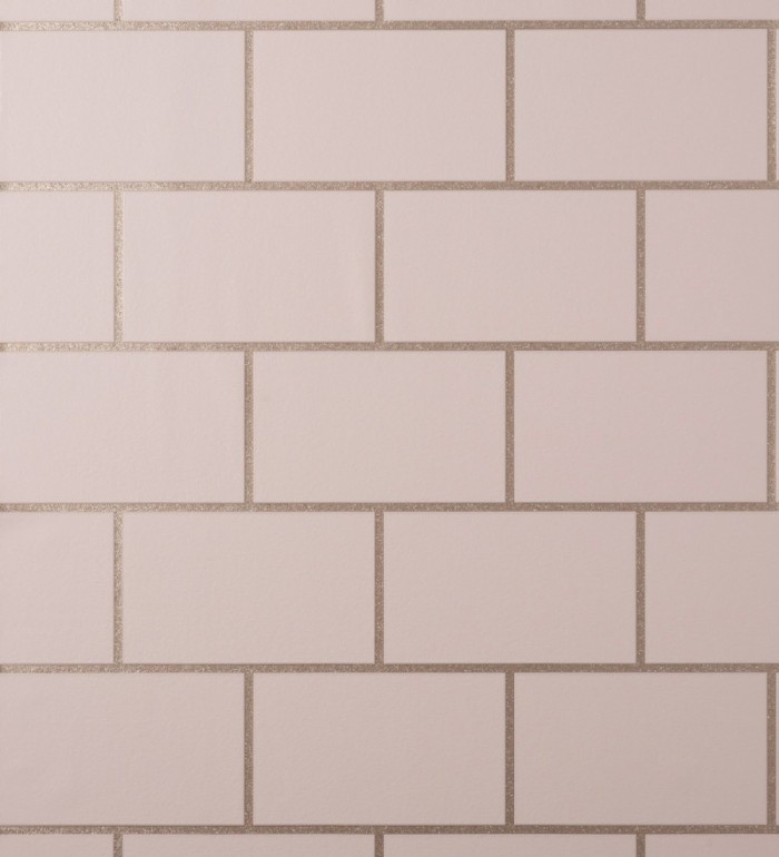 Papel pintado dibujo de azulejos con líneas metalizadas estilo Art Decó - Last Station 681309