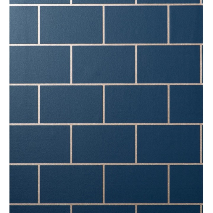 Papel pintado dibujo de azulejos con líneas metalizadas estilo Art Decó - Last Station 681310