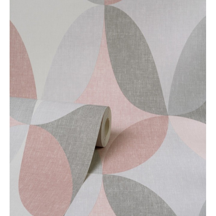 Papel pintado de círculos entrelazados estilo Retro - Oralia 681312