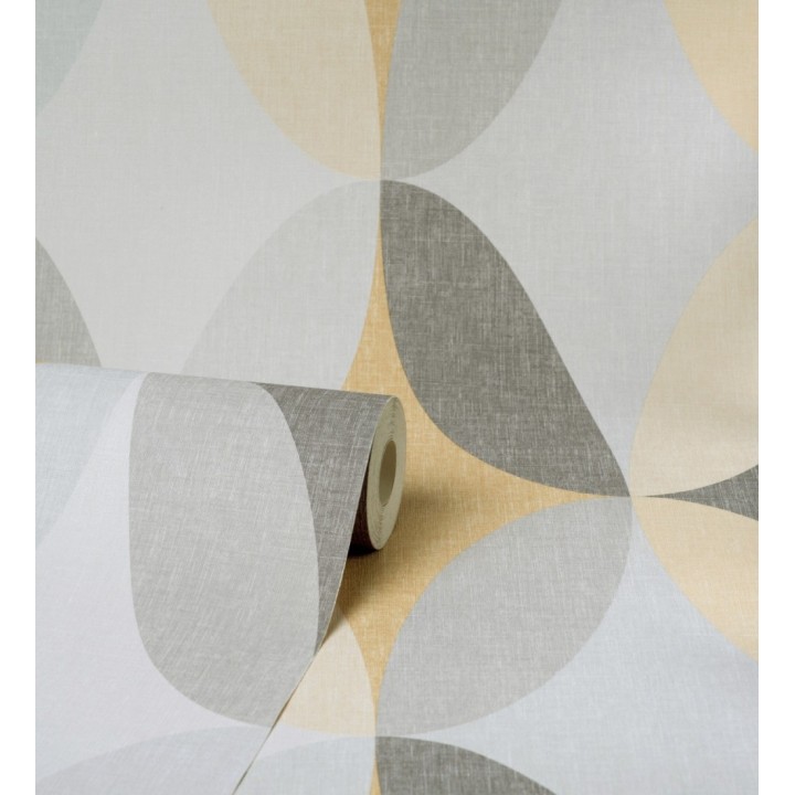 Papel pintado de círculos entrelazados estilo Retro - Oralia 681315