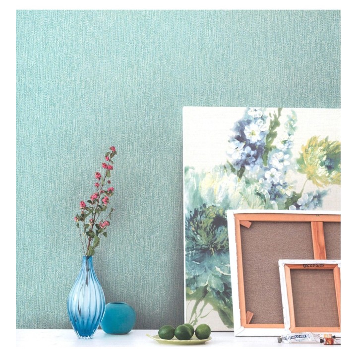 Papel pintado efecto textil vinílico estilo étnico - Kiros 121144