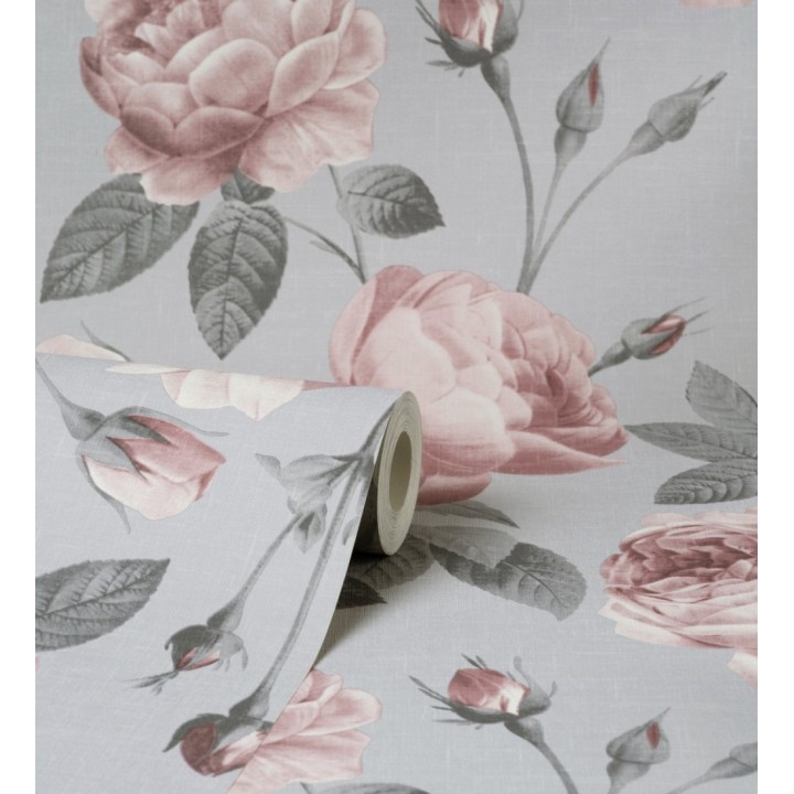 Papel pintado flores románticas estilo vintage - Marietta 681321