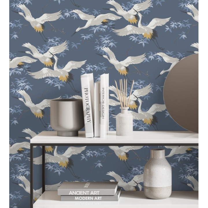 Papel pintado de garzas reales  estilo oriental - Mandarin Birds 681328