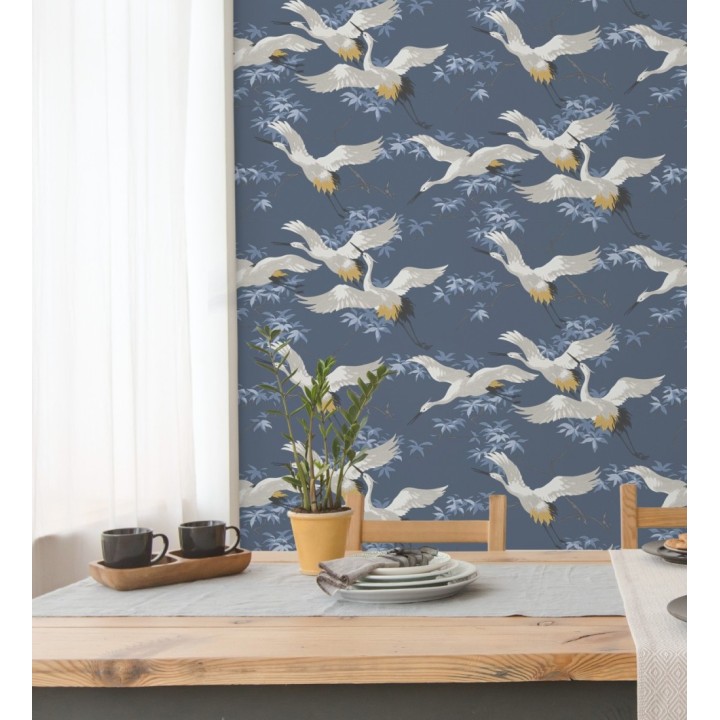 Papel pintado de garzas reales  estilo oriental - Mandarin Birds 681328