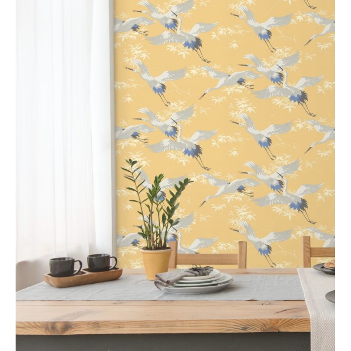 Papel pintado de garzas reales  estilo oriental - Mandarin Birds 681329