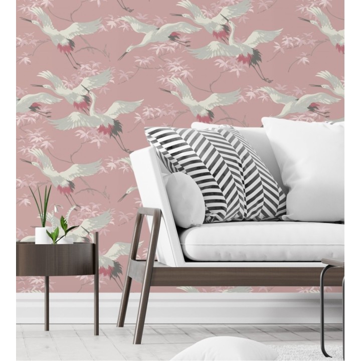 Papel pintado de garzas reales  estilo oriental - Mandarin Birds 681330