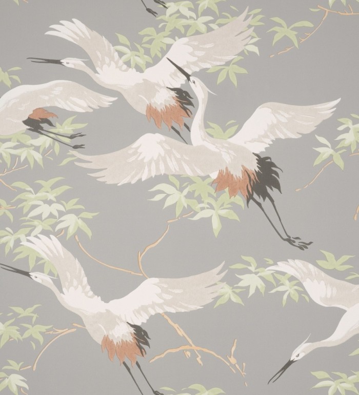 Papel pintado de garzas reales  estilo oriental - Mandarin Birds 681331