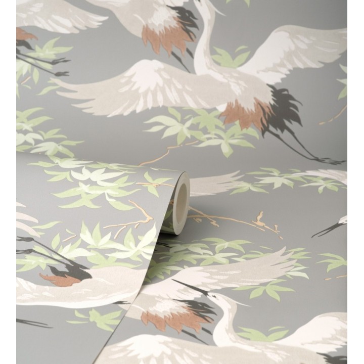 Papel pintado de garzas reales  estilo oriental - Mandarin Birds 681331