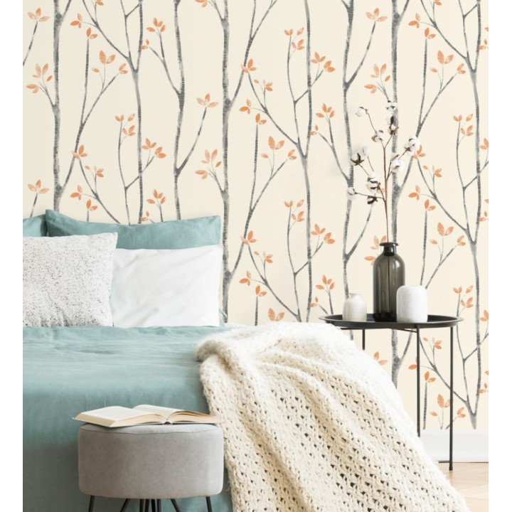 Papel pintado de ramas de árboles nórdicos - Benson Forest 681337